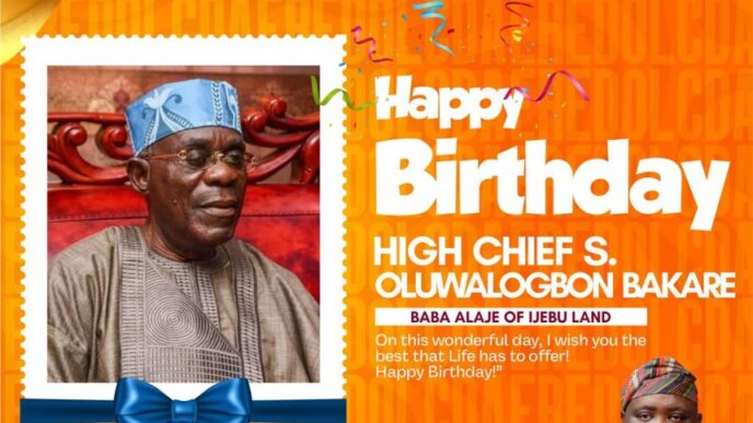 Eredo LCDA Chairman Honors High Chief S. Oluwalogbon Bakare on 86th Birthday