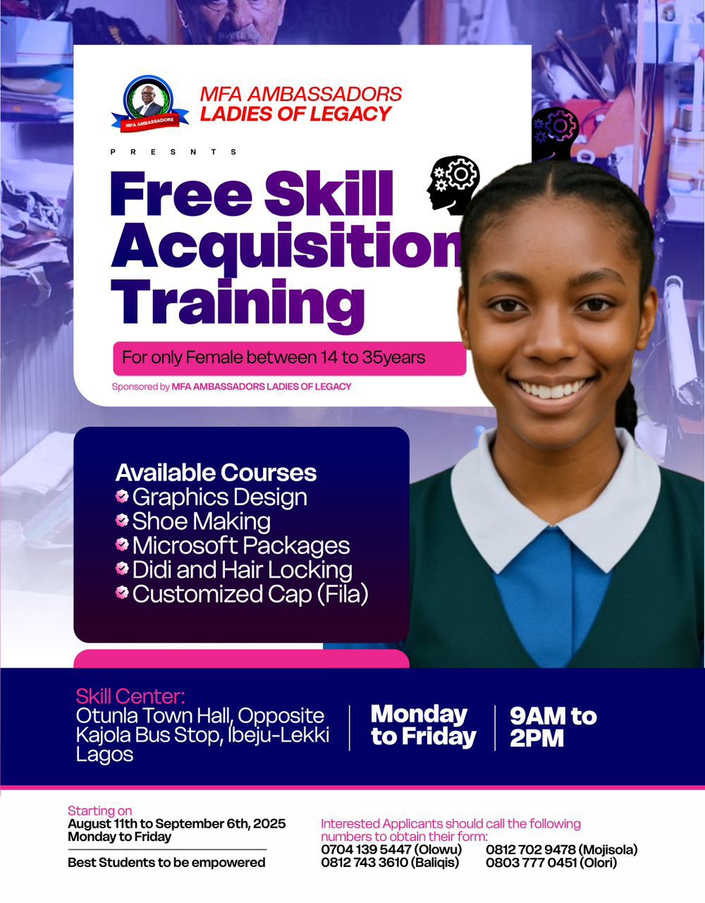 MFA Ambassadors Ladies of Legacy Launch Free Skill Acquisition Program for School Girls on Holiday