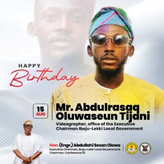 Ibeju-Lekki Council Boss Celebrates Aide Abdulrazaq Tijani on Birthday