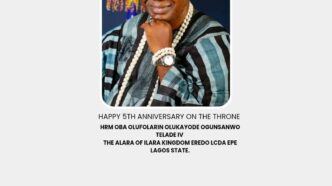 Epe Lawmaker, Hon. Ogunkelu Sylvester, Congratulates Alara of Ilara on 5th Coronation Anniversary