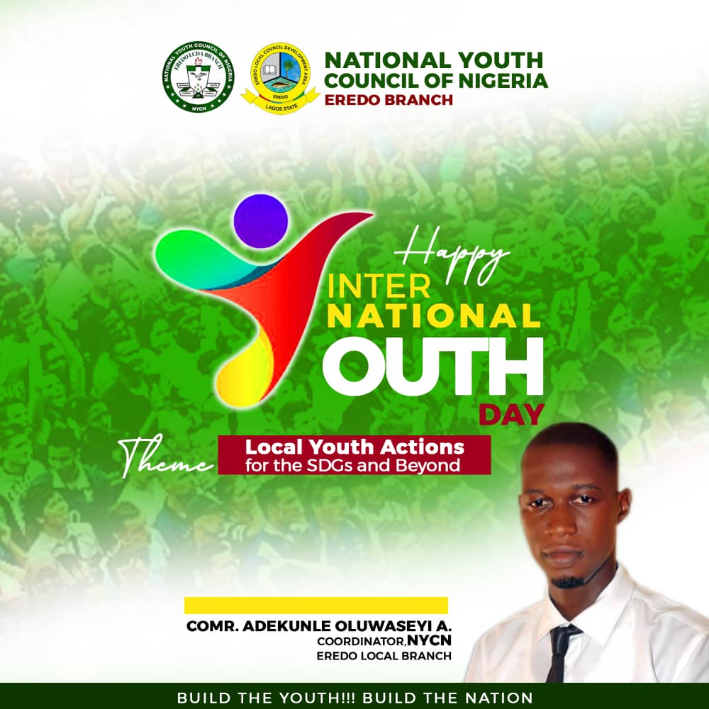 Eredo NYCN Celebrates International Youth Day, Highlights Local Actions for Global Goals