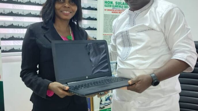 Ikorodu West LCDA Supports NIMC with Laptop Donation to Enhance Operations