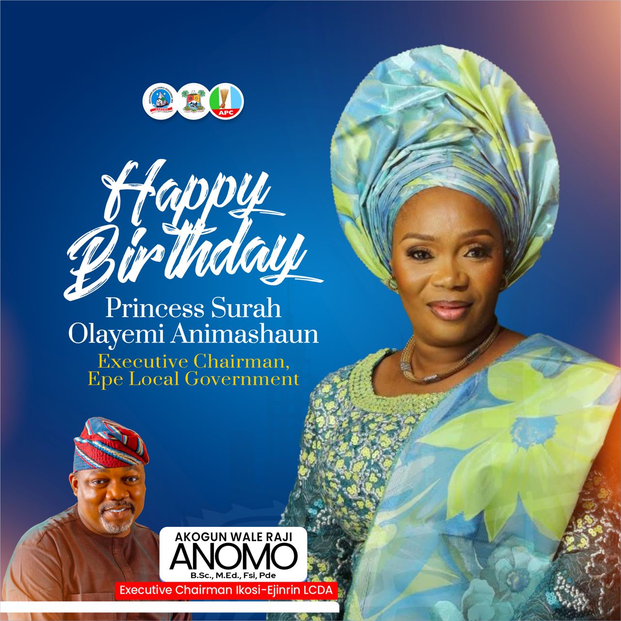 Ikosi-Ejinrin LCDA Chairman Celebrates Princess Surah Animashaun on Birthday