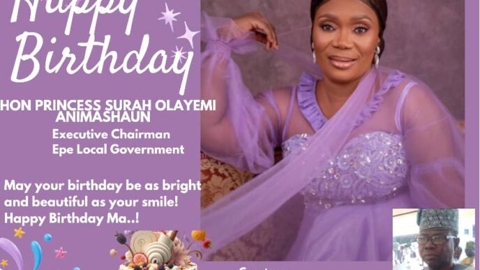 Epe Education Authority Hails Princess Surah Animashaun on Birthday