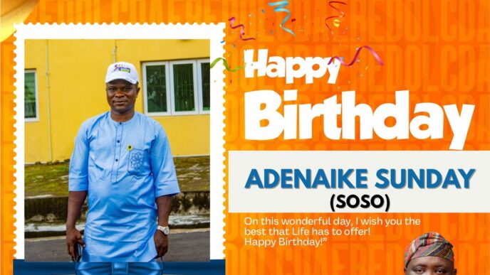 Eredo LCDA Chairman Celebrates Mr. Sunday Adenaike, Describes Him as “A True Gem”