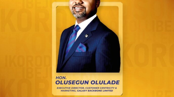 Senator Tokunbo Abiru Congratulates Hon. Olusegun Olulade on Appointment at Galaxy Backbone Ltd.