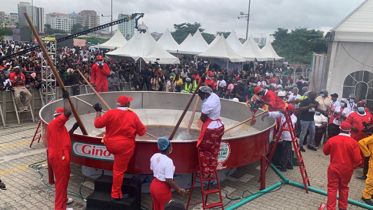 Hilda Baci Sets Guinness World Record for Largest Pot of Jollof Rice