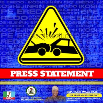 Rep. Wale Raji Mourns Victims of Fatal Crash on Lekki-Epe Expressway