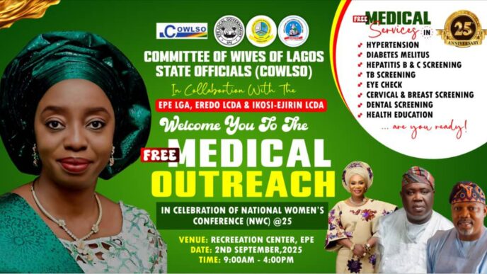 COWLSO, Epe Councils to Host Free Medical Outreach for Residents