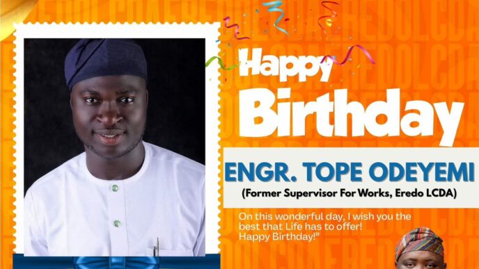 Eredo LCDA Chairman Celebrates Former Works Supervisor, Engr. Tope Odeyemi, on Birthday