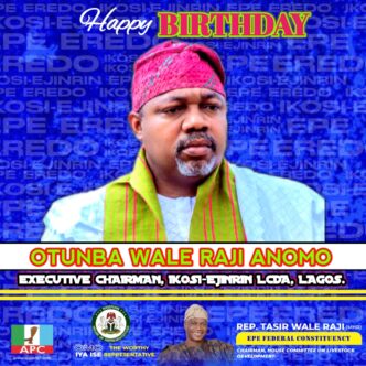 Hon. Wale Raji Felicitates Ikosi-Ejinrin Chairman, Otunba Wale Anomo, on Birthday