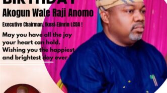 Hon. Saico Celebrates Ikosi-Ejinrin Chairman, Wale Raji Anomo, on Birthday