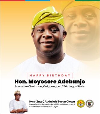 Ibeju-Lekki Chairman Felicitates Hon. Moyosore Adebanjo, Executive Chairman of Onigbongbo LCDA, on Birthday
