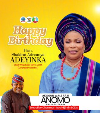 Ikosi-Ejinrin LCDA Celebrates Chief Whip, Hon. Adesanya Shakirat on Her Birthday