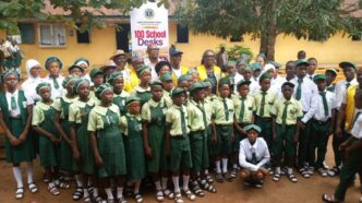 Students in Epe Get 100 Renovated Desks from Lions Club International