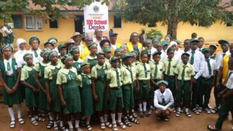 Students in Epe Get 100 Renovated Desks from Lions Club International