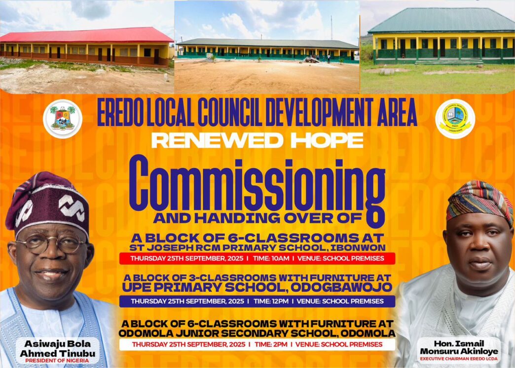 Eredo LCDA to Unveil New School Projects September 25