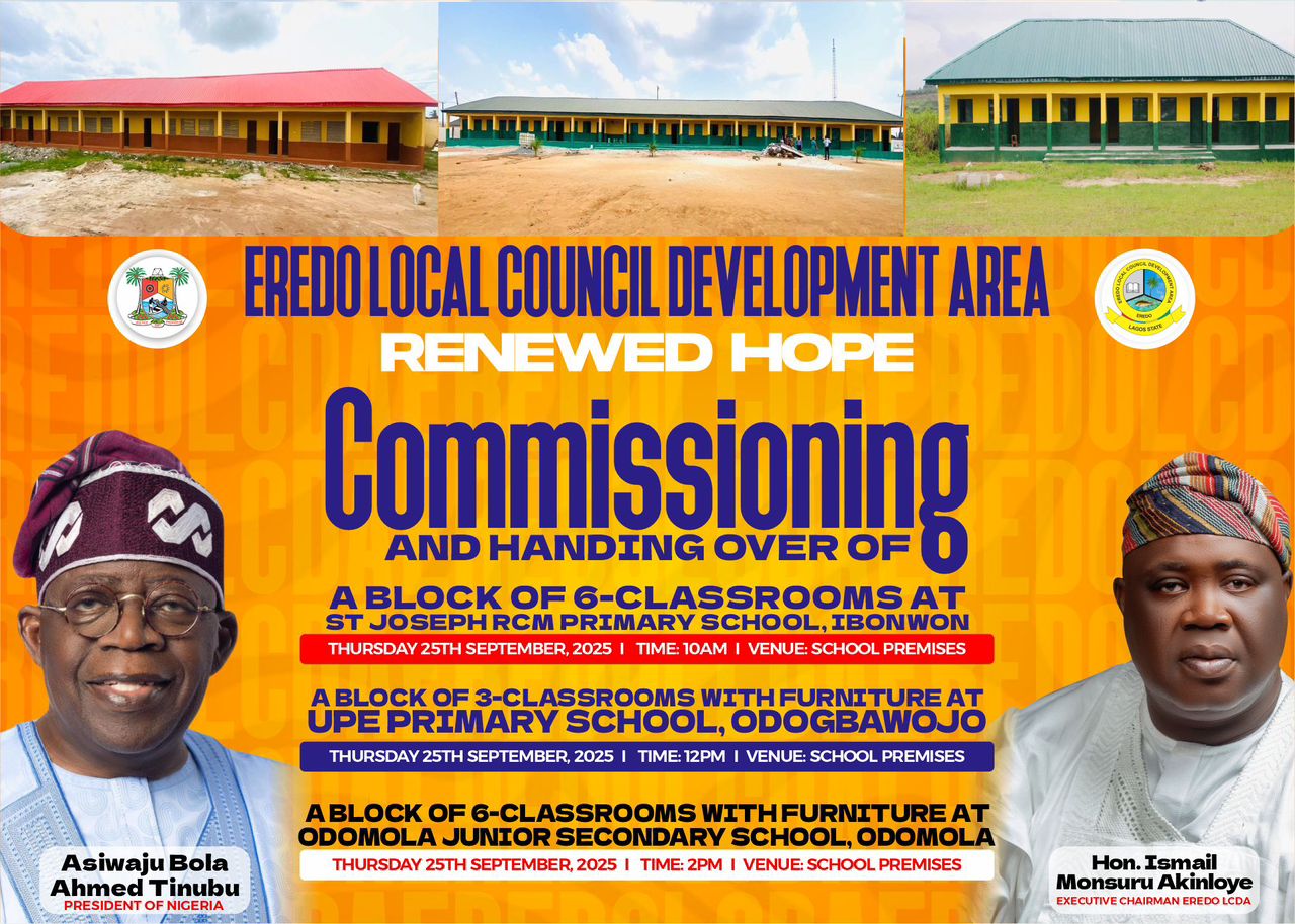 Eredo LCDA to Unveil New School Projects September 25