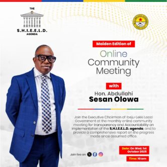 Hon. Olowa to Host Ibeju-Lekki’s First Virtual Town Hall on October 1