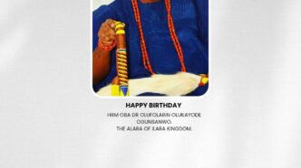 Lagos Lawmaker, Hon. Ogunkelu Sylvester, Felicitates Alara of Ilara, Oba Olufolarin Ogunsanwo, on Birthday