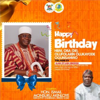 Eredo LCDA Celebrates Alara of Ilara Kingdom, HRM Oba (Dr.) Olufolarin Olukayode Ogunsanwo, Telade IV, on His Birthday
