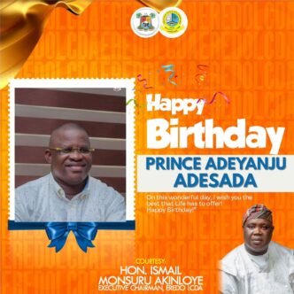 Eredo LCDA Chairman Celebrates Prince Adeyanju Adesada on His Birthday