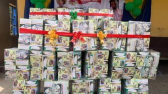 Princess Surah Animashaun Donates Thousands of Notebooks to Epe Pupils