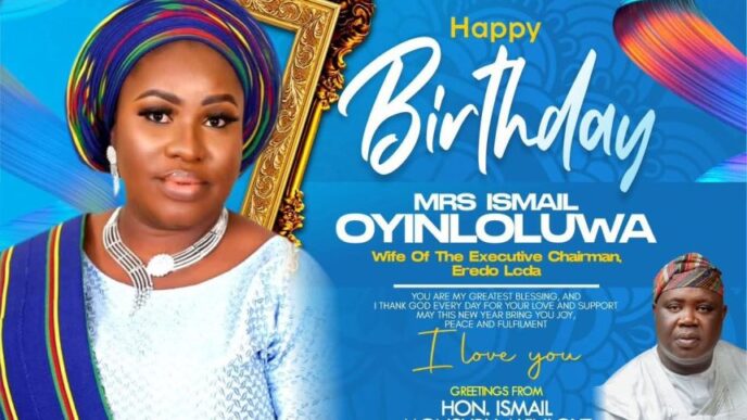 Eredo Council Chairman, Monsuru Akinloye, Celebrates Wife as ‘A Rare Gem and Pillar of Strength’ on Her Birthday