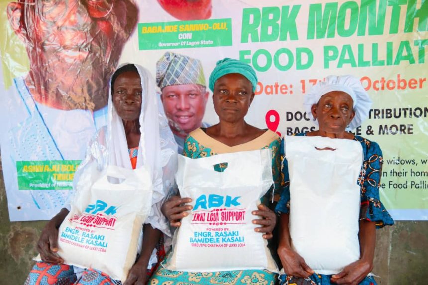 Kasali Empowers 3,000 Lekki Residents with Monthly Food Palliatives, Plans Skill Programmes