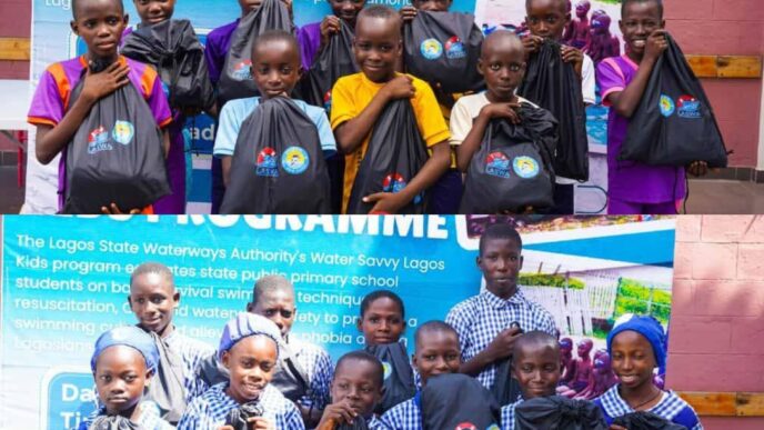 LASWA Trains School Children in Badagry on Water Safety, Swimming Skills