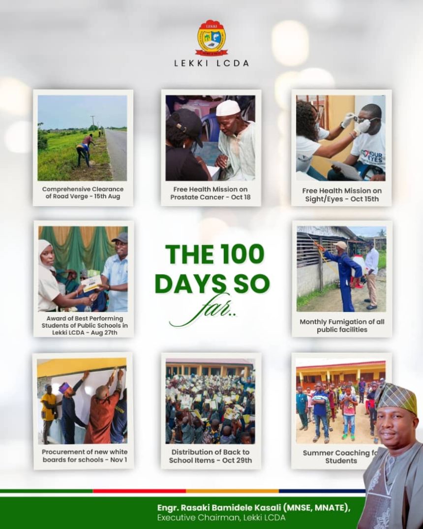 Kasali Marks First 100 Days with Transformative Projects in Lekki LCDA