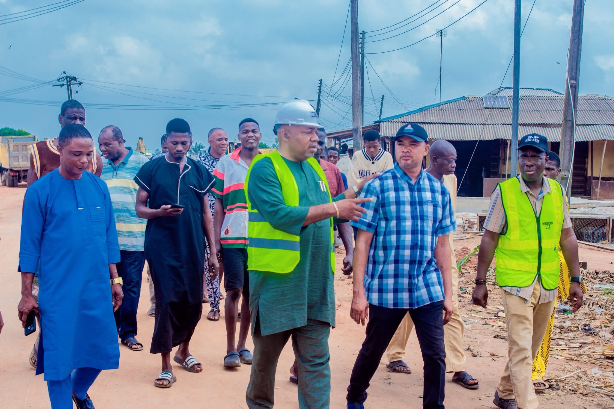 Hon. Anomo Inspects Adegbona Road Work