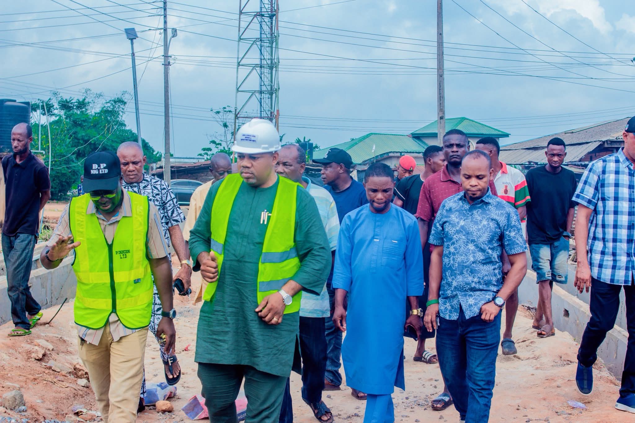 Hon. Anomo Inspects Adegbona Road Work