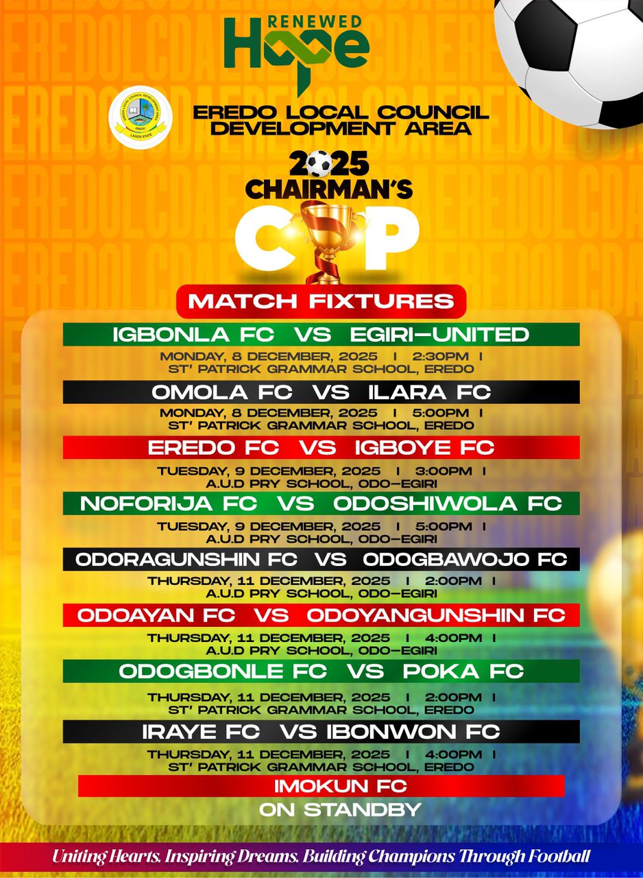 Eredo LCDA Announces 2025 Chairman’s Cup