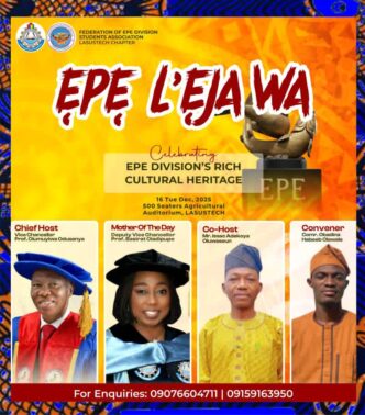 LASUSTECH Students Set for Cultural Showcase as FEDSA Hosts Epe L’Eja Wa 2025