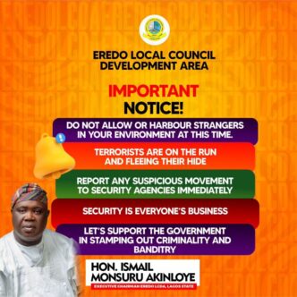 Eredo LCDA security alert