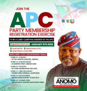 Anomo Calls for Active Participation as APC Begins Digital Registration Drive