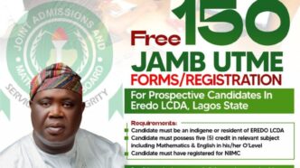 Free JAMB UTME registration Eredo LCDA