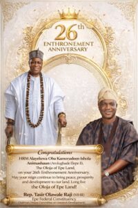 Oloja of Epe 26th anniversary