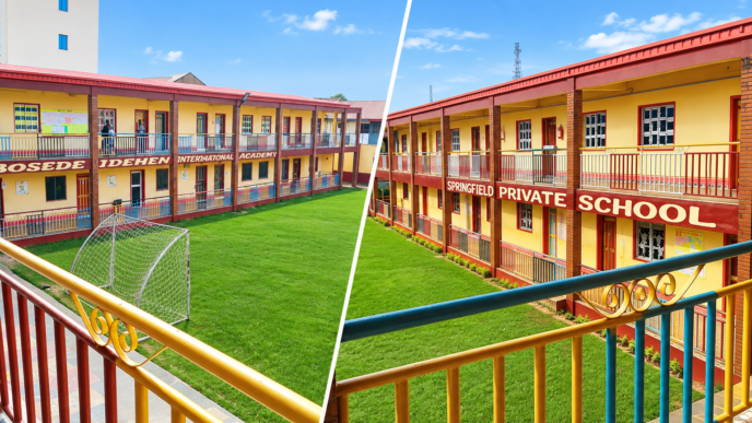 Springfield Private School and Bosede Idehen International Academy facilities in Abule Egba, Lagos